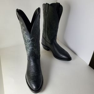 Tony Lama Krauss Western Cowboy Boots Men's Black Size 12 D New Work Boots